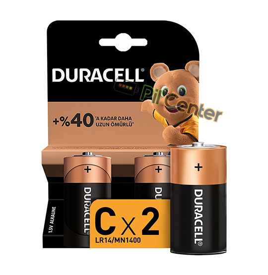 Duracell Alkalin C Piller 2 li paket